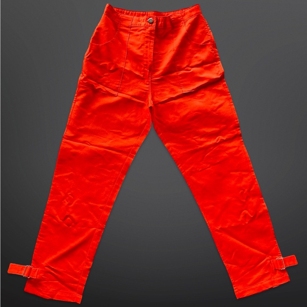 The Range Blood Orange High Rise Linen Cotton Summer Pants